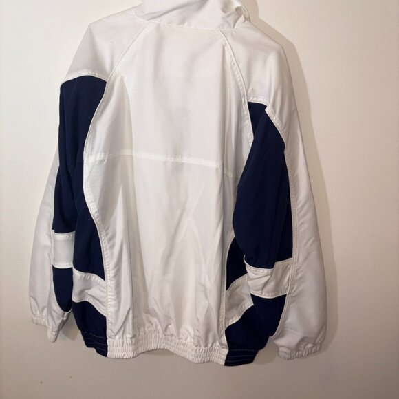 NWT VINTAGE DIADORA FULL-ZIP WARM UP JACKET BLUE WHITE XL RETRO WINDBREAKER - Picture 7 of 11
